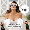 YHTCC Bride Sunglasses, White Heart Sunglasses For Bride To Be
