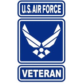 AIR FORCE LOGO VETERAN W/WING LAPTOP STICKER BUMPER STICKER WINDOW STICKER DECAL