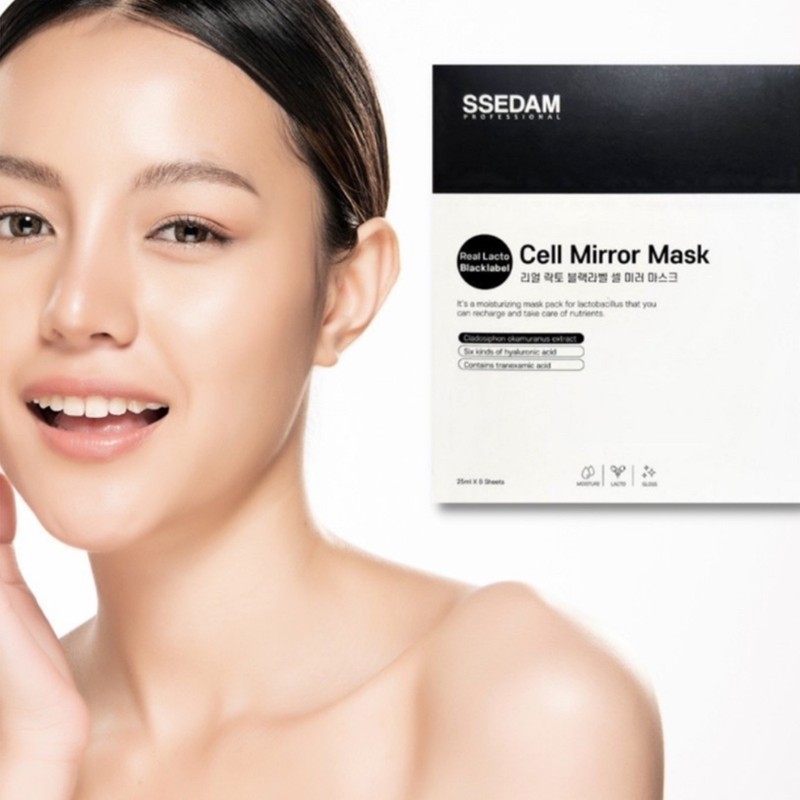 Cedam Real Lacto Black Label Lactobacillus Mask Pack Soothing Glittery