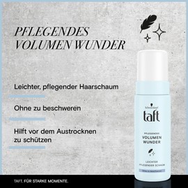 TAFT Schwarzkopf Light Nourishing Foam Nourishing Volume Miracle, 150 ml