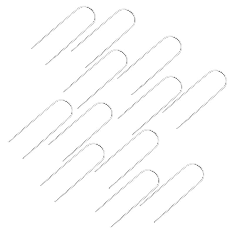 VILLFUL 12pcs U Shaped Garden Ground Stakes for Tents Trampolines
