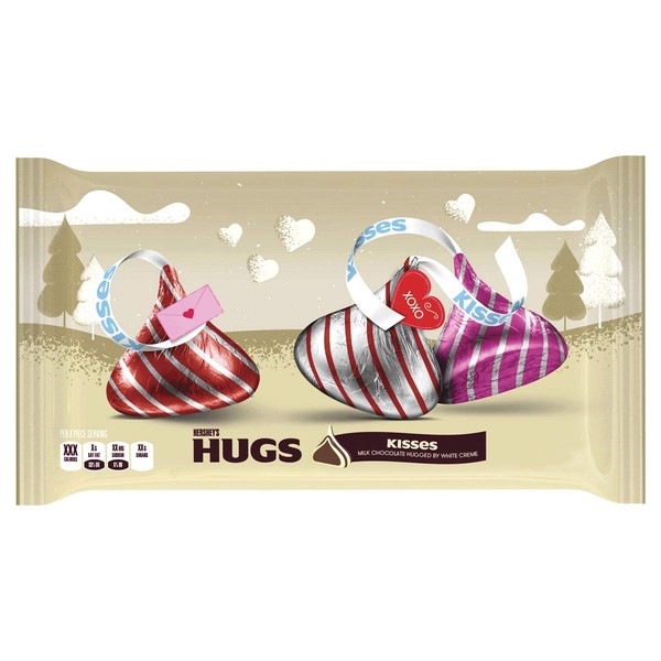 Caramelos Hershey's Hugs de San Valentín, bolsa de 11 onzas (paquete de 2)
