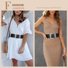 WHIPPY Women Wide Elastic Waist Belt for Dresses Fashion Silver