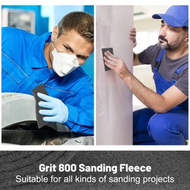 Sanding Fleece 5 m x 100 mm Grain 800, Impregnated for Long Durability, Sanding Fleece for Wood, Metal, Stainless Steel, etc. (Grain 800)
