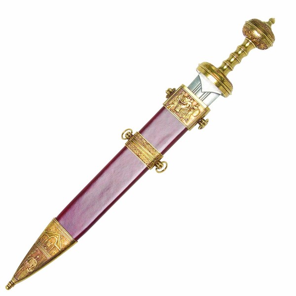 Denix Replica Gladiator Sword with Gold Trim