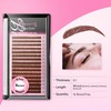Beauty7 Brown Eyebrow Extensions Matte Individual Eyebrow False Lash Extension