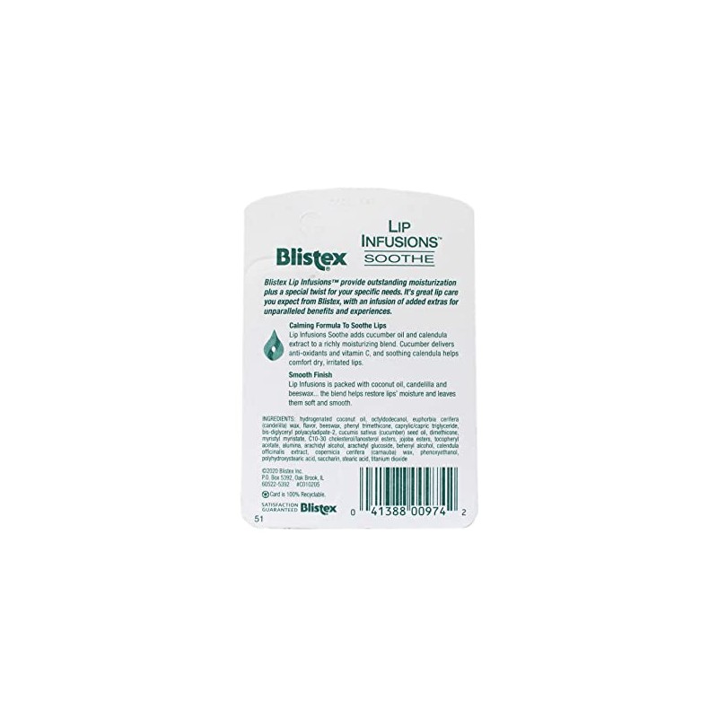 Blistex Lip Infusions Soothe Lip Moisturizer 0.13 Ounce