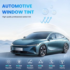 LuxeShade Car Window Tint 5% VLT - 20" in x 20' Ft Automotive Window Tint Privacy Film for Car, Heat & UV Blocking, Glare Reduction and Scratch Resistant Car Window Tinting Roll