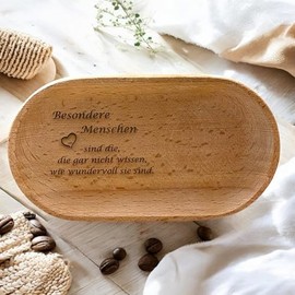Besondere Menschen | persönliches Geschenk | Tablett mit Gravur | Tasse mit Namen | besondere Geschenkidee | Geburtstag Weihnachten | Holz massiv Buche (Serviertablett Buche)