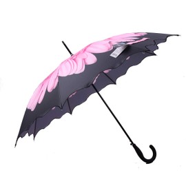 Susino 7116 Romantic Automatic Umbrella with Flowers, Women's Umbrella, Lady Flower Umbrella (Overlook, Cover Stitch), purple