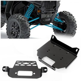 ECOTRIC Winch Mount Plate Bracket Kit Compatible with 2014-2019 Polaris RZR 900/1000/XP Turbo & General 1000 EPS Model