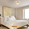 CALOKES Semi Flush Mount Ceiling Light, 11.8" Modern 3-Light Fixture