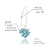 TAMI Aretes de plata con flores azules nomeolvides, Pendientes de