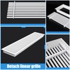BJADE'S Linear Bar Air Vent Grille,40" X 8",HVAC Stander Vent