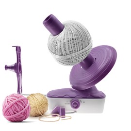 JAOGAUS Electric Yarn Winder, Automatic Wool Winder with Continuous Speed and Large Capacity, Strong Tension Double Spring System for Knitting, Crocheting