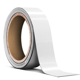 VViViD White Gloss Metallic Air-Release Adhesive Vinyl Pinstripe Tape Roll (1 Inch x 20ft)
