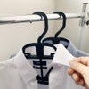 Oritani Shirt Hangers, Thin Hangers, Color Fit, Black, Set of