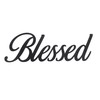 Everydecor Blessed Black Metal Sign