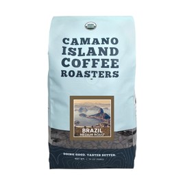 Camano Island Coffee Roasters - Organic Brazil Medium Roast Coffee - Fresh Premium USDA Certified Organic, Shade Grown, Fair Trade, and Ethical