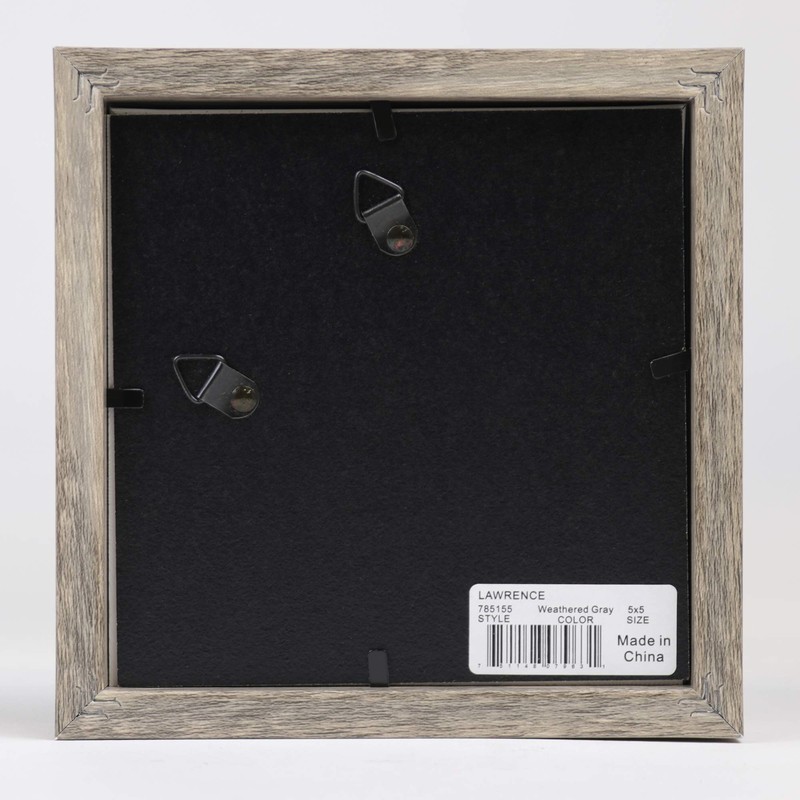 Lawrence Frames Shadow Box Frame, 5x5, Natural Gray
