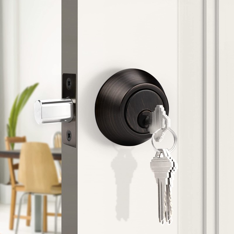 Probrico Oil Rubbed Bronze Double Cylinder Deabolt Keyed Alike, 3