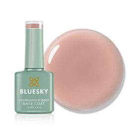 Bluesky Rubber Base Coat 10ml – Subtle Veil - BNR09, Base Gel for Nails, Strengthening Gel Base Coat for 21 Day Manicure, LED UV Lamp Required