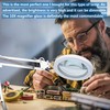 KIRKAS 10X LED Magnifying Lamp with Clamp Real Glass Lens,