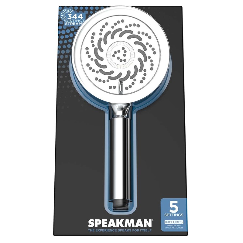 Neo Exhilaration VSR-5000-E2 5-Setting Polished Chrome Low Flow Handheld Shower