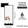 Zonon 6 Pack Cats Magnetic Notepads for Fridge To Do