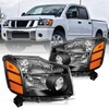 Aosky Headlight Assembly Replacement for 2004-2015 Nissan Titan / 2004-2007
