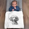 Azeeda 'Poodle Portrait' Cotton Baby Blanket/Shawl (BY00039893)