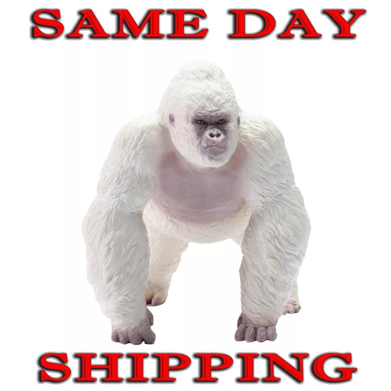 Albino Gorilla 11.8" Largest Size King Kong White Ape Toy