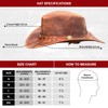 Brandslock Australian Leather Hat with Braided Band Original Cowboy Australian