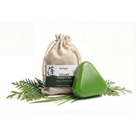 herblight Usman Grass & Arborvitae Seven Green Shampoo Bar for Hair Density - Volumizing Green Soap for Thinning Hair - Natural Sulfate Free Thickening Bar (4.23 oz)