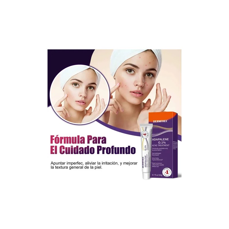 Gel Facial Anti-piel Acne Contiene Adapalene Para Piel Acne