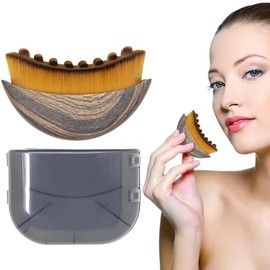 BAAQII Lymphatic Contour Face Brush, Chin & Chin Line Carving, Dry Brushing Face Brush, Drainage Massager for Face, Chin and Jaw Line, Ergonomic Design Fits Skin, Gentle Enough for Daily Use