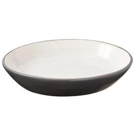SPOT by Ethical Products - Heavy Ceramic High Gloss Dog Bowl Cat Bowl Durable Dog Food and Water Pet Dish - Dishwasher Safe - 2 TONE GRAY OVAL CAT DISH 6"