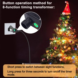 8 Mode Light CZJUTAI JT-EL/FC300V0300-C 30V9W LED Transformer Class 2 Power Supply with 8 Modes, Memory & 6 Hour Timer - Christmas Lights, Net Lights, Icicle Lights [Z89T]