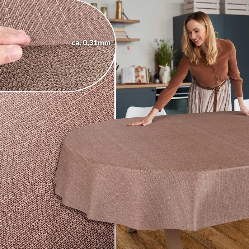 Fabric Tablecloth, Textile Table Linen, Cotton Polyester, Washable, Plain Ornamental