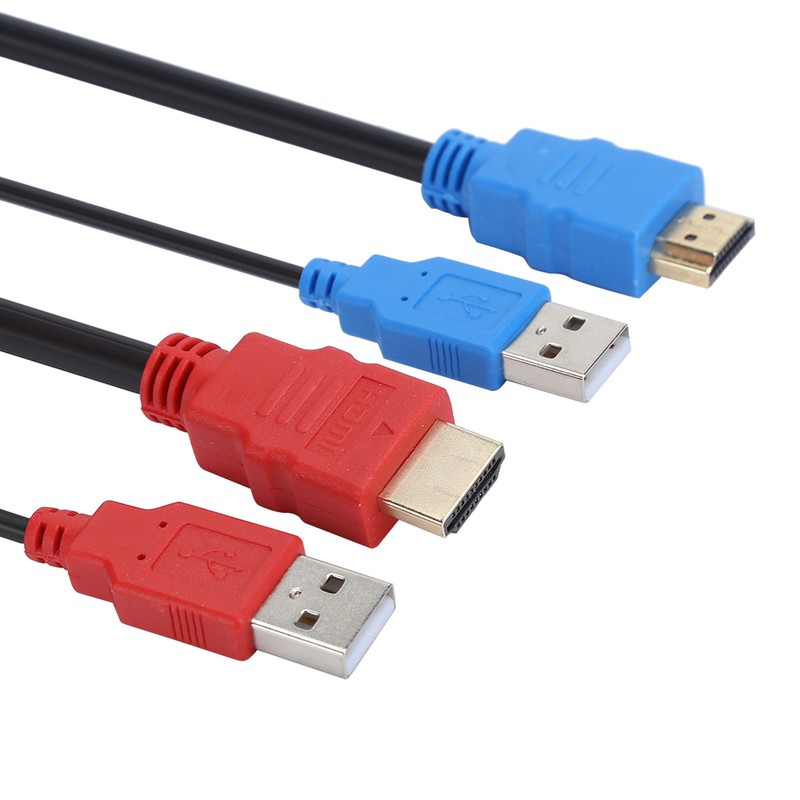 2‑Port KVM Switch USB 2.0 HDMI Umschalter for Windows/IOS/OS X/Linux/Netware/Unix/Android
