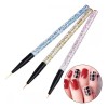 3 Pinceles Liner Mano Alzada Nail Art Gel