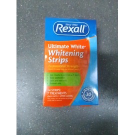 REXALL ULTIMATE WHITE WHITENING STRIPS PROFESSIONAL STRENGTH 14 STRIPS