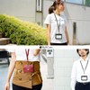 RafiCaro Pass Case, ID Card Holder, W Pocket, Commuter Pass