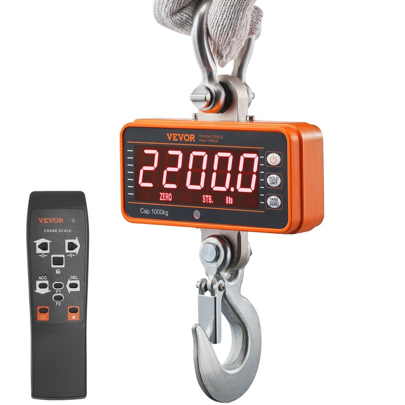 VEVOR Crane Scale, Hanging Scale Industrial Heavy Duty, Digital Crane
