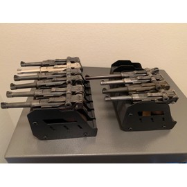 LULACOOL Gun Rack for Pistol - 4 Slots, Soft Foam Pistol Holder for Gun Safe, Cabinet, Storage, Handgun Stand Organizer Accessories with 4 Gun Slots.Handgun Rack Stand Display Holder