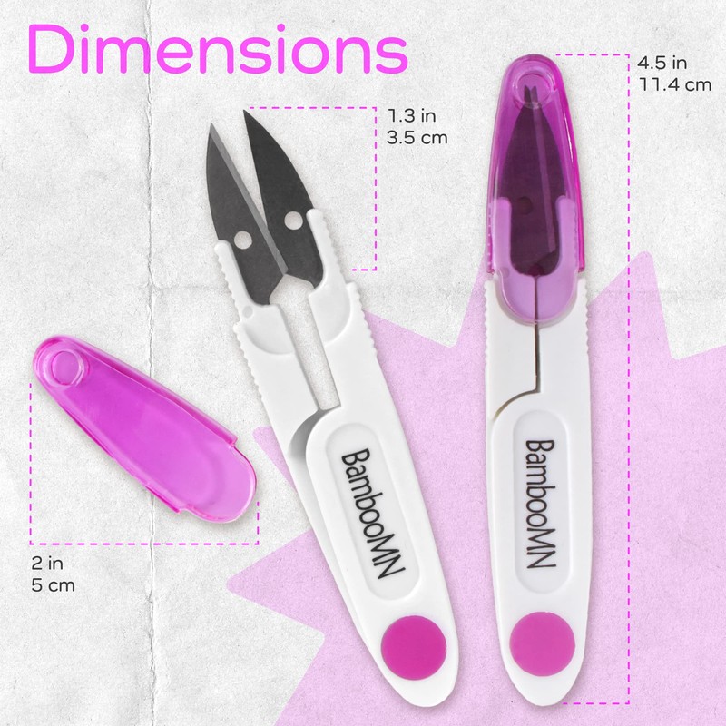 JubileeYarn Professional Thread Snips - Multi-Purpose Travel Scissor - Purple