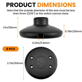 Aifeier ET 6-Pack Floor Lamp Pedal Switch, Lamp Push Button Off Switch