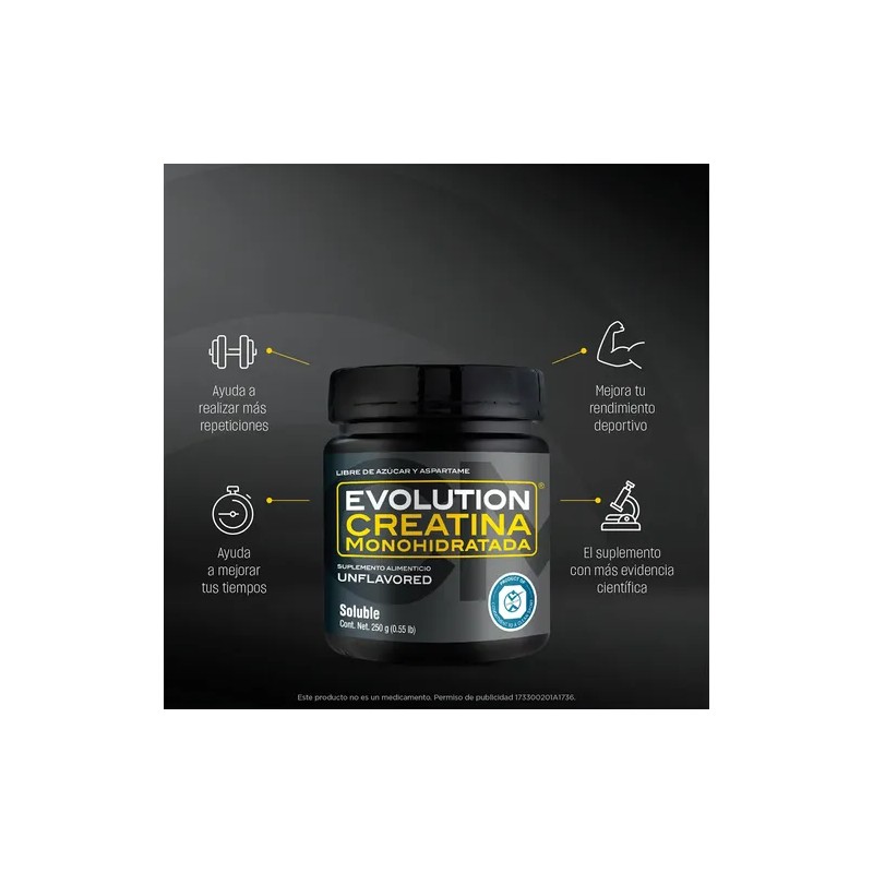 Creatina Monohidratada Pura En Polvo 50 Porciones Bote 250g