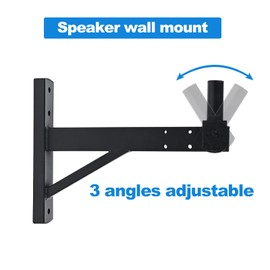 Howonder HD-319 Speaker Wall Mount,Wall Speaker Mount,Speaker Wall Mount Bracket Design for Professional Audio,PA Speakers,Hold up to 100lbs (2 Packs Black)