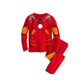 D.O.T Boys Superhero Pajamas 2 Piece Toddler Kids Long Sleeve Top and Pants Snug Fit Pjs Sets Cotton Sleepwear 2-7T (US, Age, 5 Years, Iron)